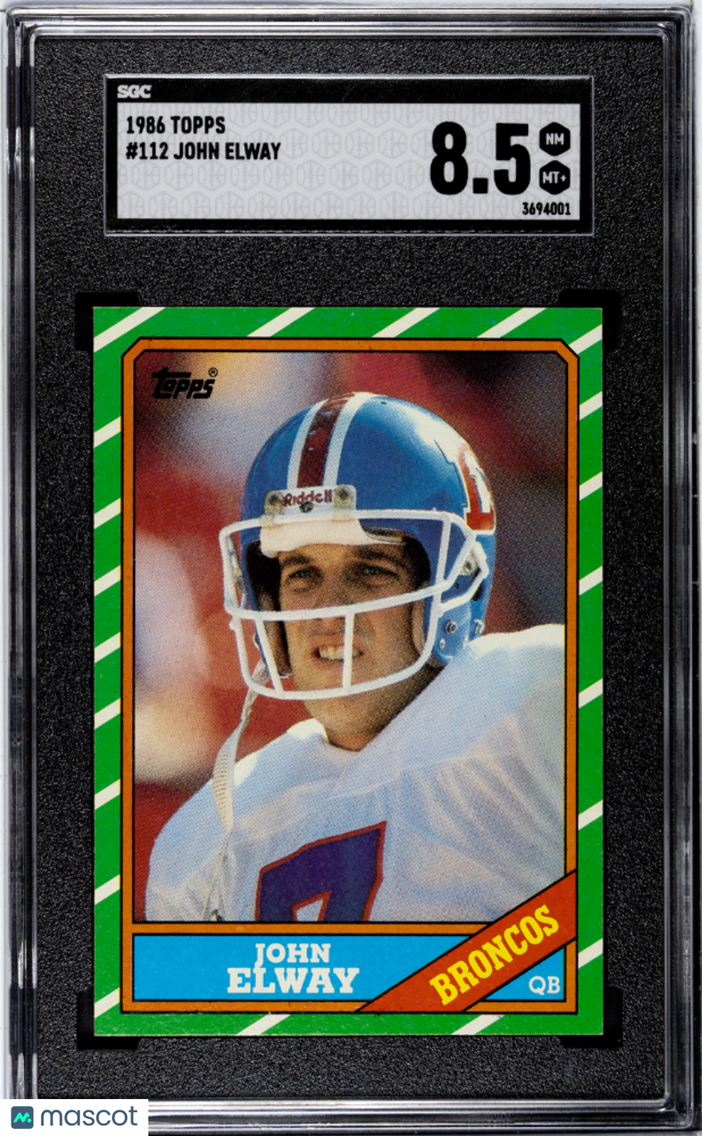 1986 Topps John Elway #112 SGC 8.5