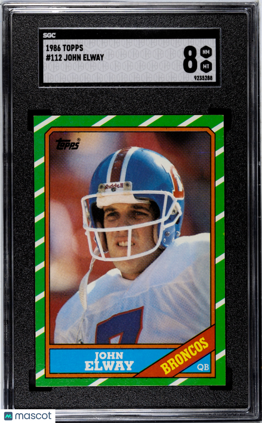 1986 Topps John Elway #112 SGC 8